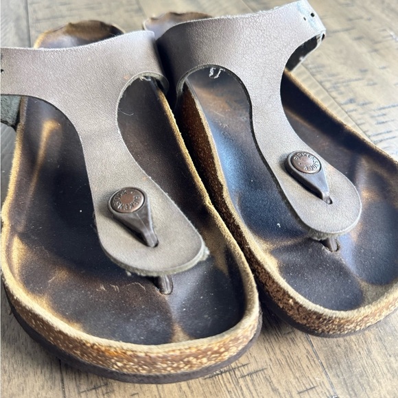 Birkenstock Brown Sandals Cork Midsole Comfort - Picture 4 of 9